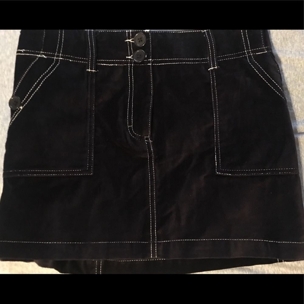 Velvet 70s mini skirt